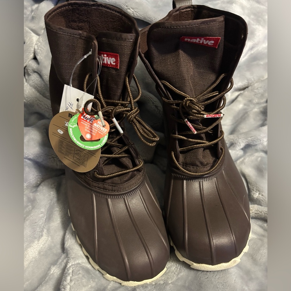 Native Chocolate Brown Rain Boots
